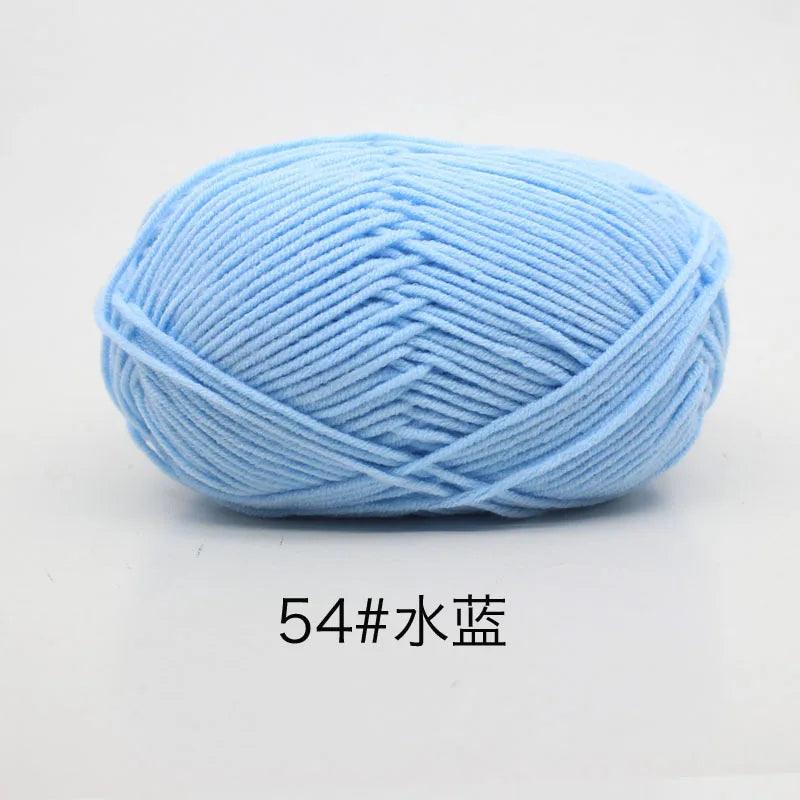 40-50g/Set 4ply Milk Cotton Knitting Yarn Needlework Dyed Lanas For Crochet Craft Sweater Hat Dolls At Low Price - NTKSTORE