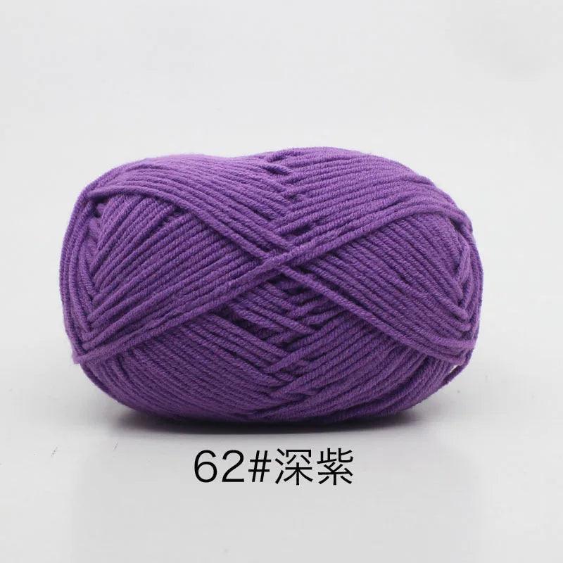 40-50g/Set 4ply Milk Cotton Knitting Yarn Needlework Dyed Lanas For Crochet Craft Sweater Hat Dolls At Low Price - NTKSTORE