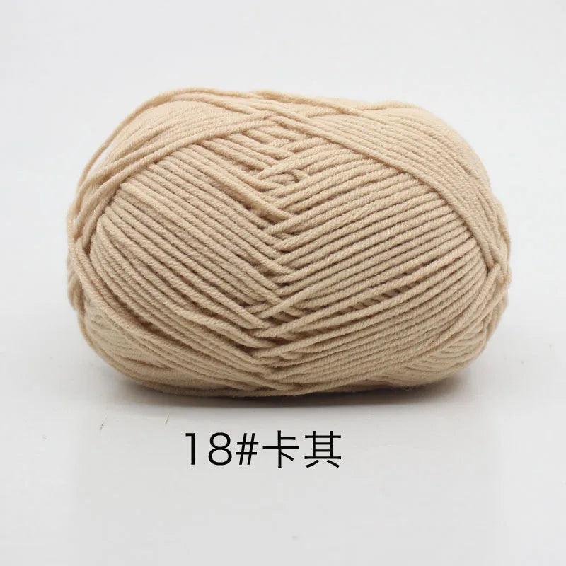 40-50g/Set 4ply Milk Cotton Knitting Yarn Needlework Dyed Lanas For Crochet Craft Sweater Hat Dolls At Low Price - NTKSTORE