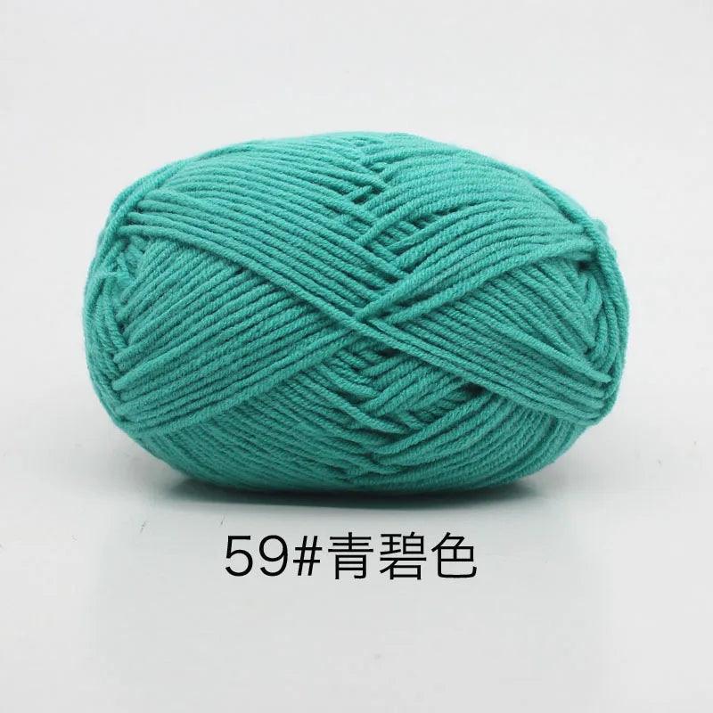 40-50g/Set 4ply Milk Cotton Knitting Yarn Needlework Dyed Lanas For Crochet Craft Sweater Hat Dolls At Low Price - NTKSTORE