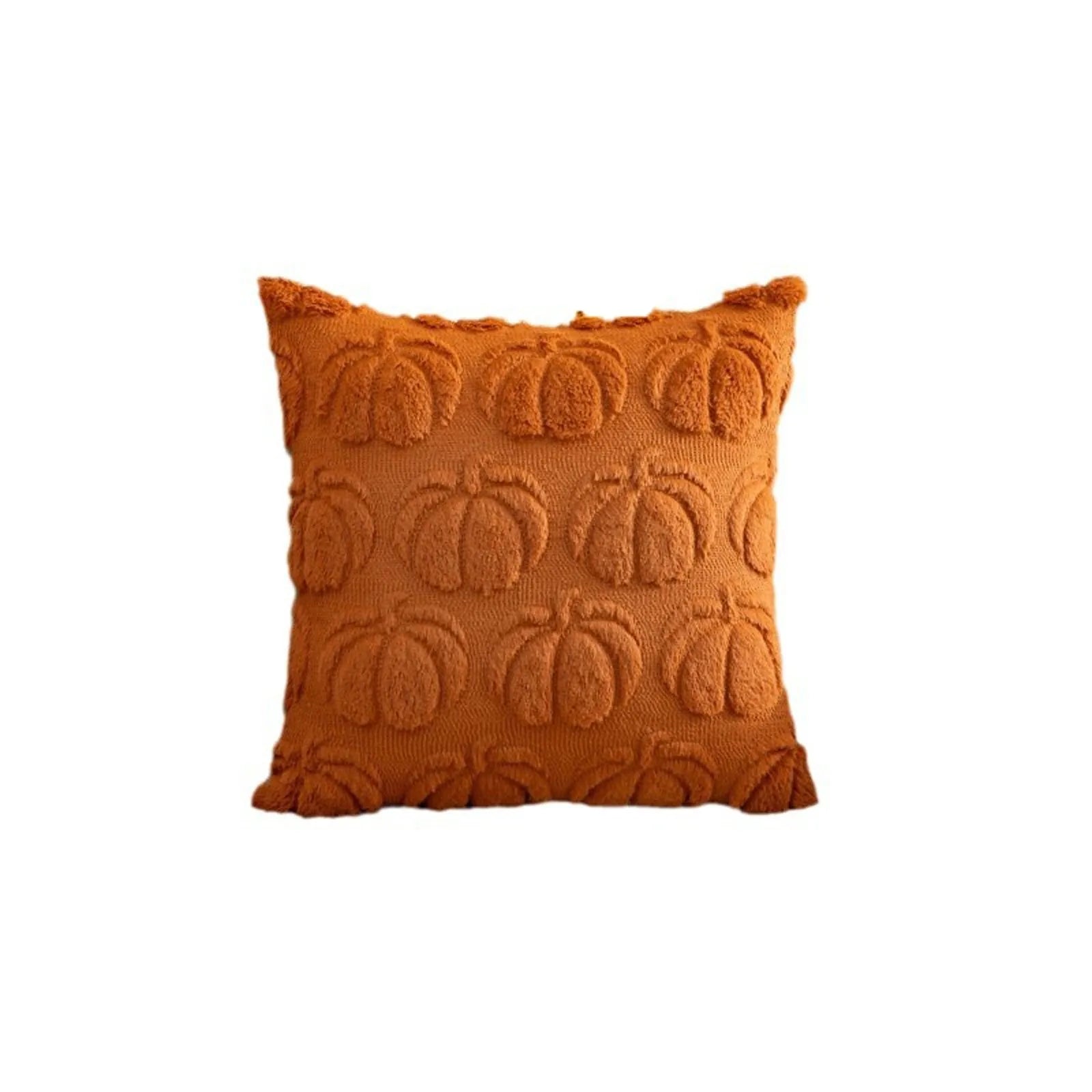 Plush Pumpkin Cushion Cover Halloween Decorative Pillow Cover 45*45cm Living Room Fun Thanksgiving Pillowcase - NTKSTORE