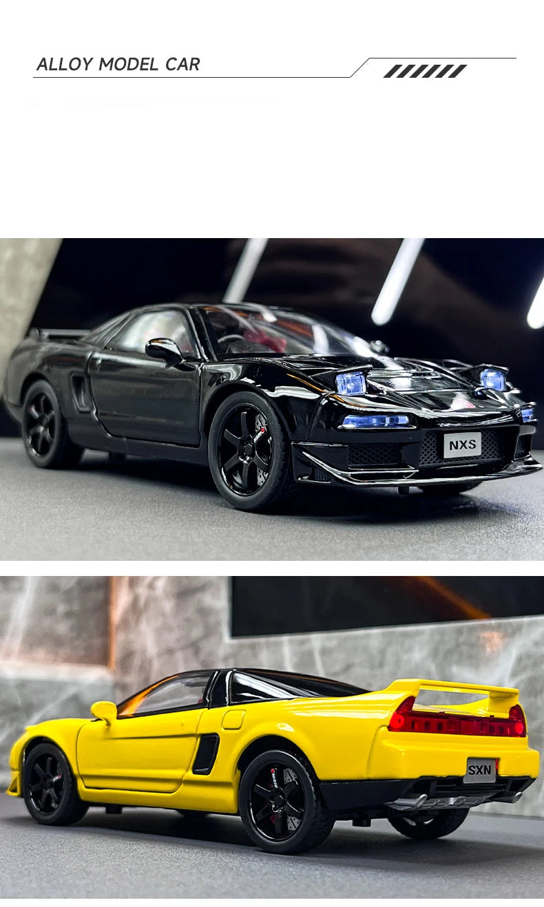 1:32 Honda NSX Coupe Alloy Miniature Car Diecast Metal Scale Car Model Sound＆Light Collection Childrens Toy Car Vehicles Gifts