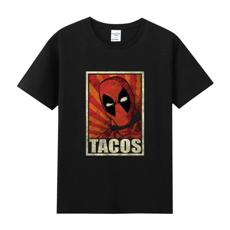 Cotton Crew Neck Short-sleeved Women T-shirt Half-sleeved Male Summer Marvel Hero Deadpool Deadpool Maternity Clothes - NTKSTORE