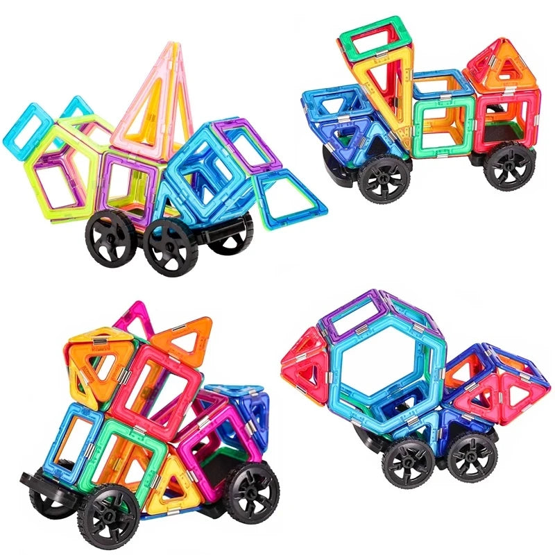 Magnets Toys for Kids 30-168pcs Medium Size Magnetic Blocks Magnetic Constructor Designer Set Educational Toys for Children