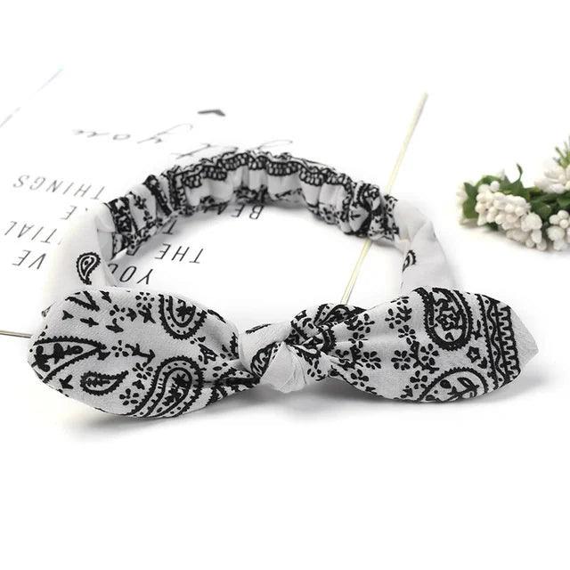 New Boho Women Soft Solid Print Headbands Vintage Cross Knot Elastic Hairbands Turban Bandanas Girls Hair Bands Hair Accessories - NTKSTORE