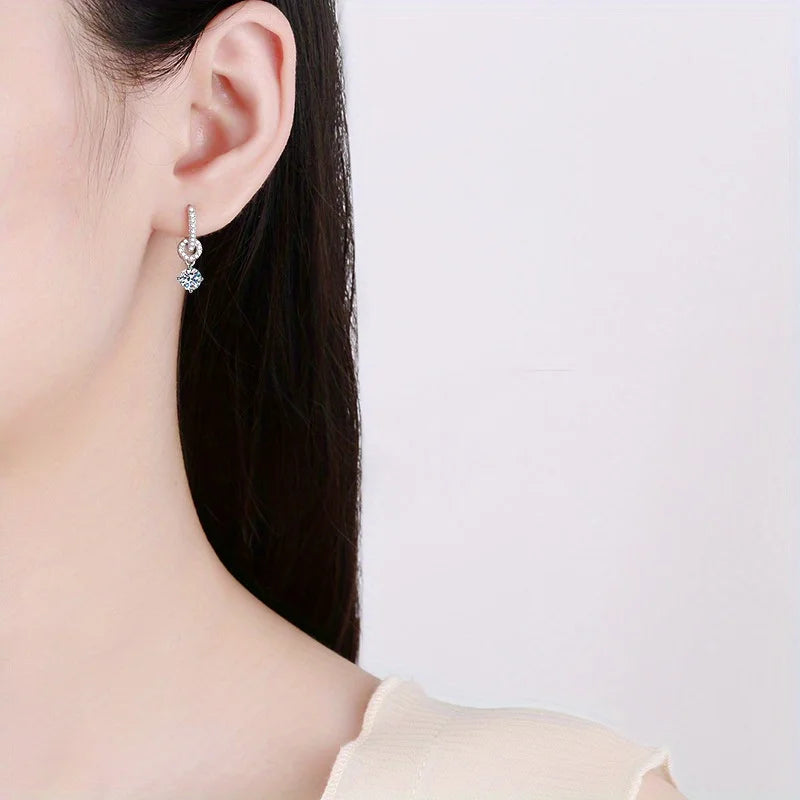 S925 Moissanite earrings, elegant and sexy design style, suitable for Thanksgiving Christmas wedding gifts or daily wear. - NTKSTORE