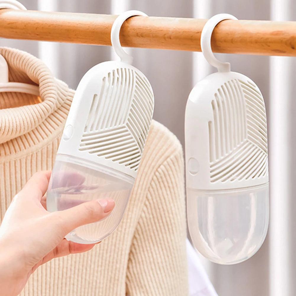 Clothes Dehumidification Box Reusable Hanging Dehumidifier Packs Anti-Mold with Water Collector&Hook for Wardrobe Closet Cabinet - NTKSTORE