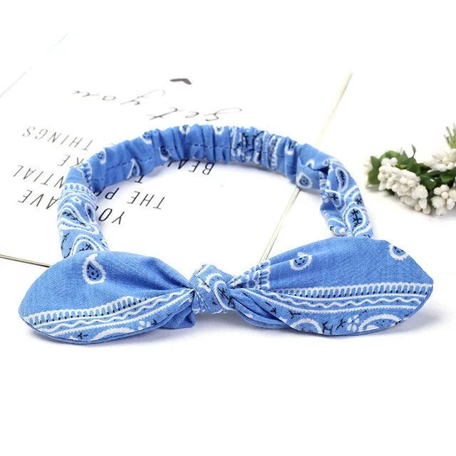 New Boho Women Soft Solid Print Headbands Vintage Cross Knot Elastic Hairbands Turban Bandanas Girls Hair Bands Hair Accessories - NTKSTORE