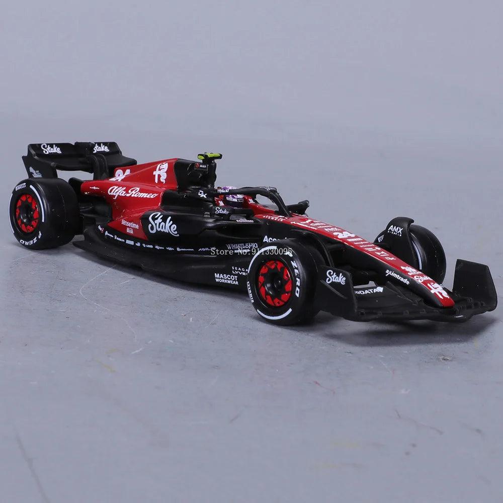 Bburago 1:43 F1 2023 24# Zhou Guanyu Alfa Romeo F1 Team Stake C43 77# Valtteri Bottas Alloy Car Die Cast Car Model Competition - NTKSTORE