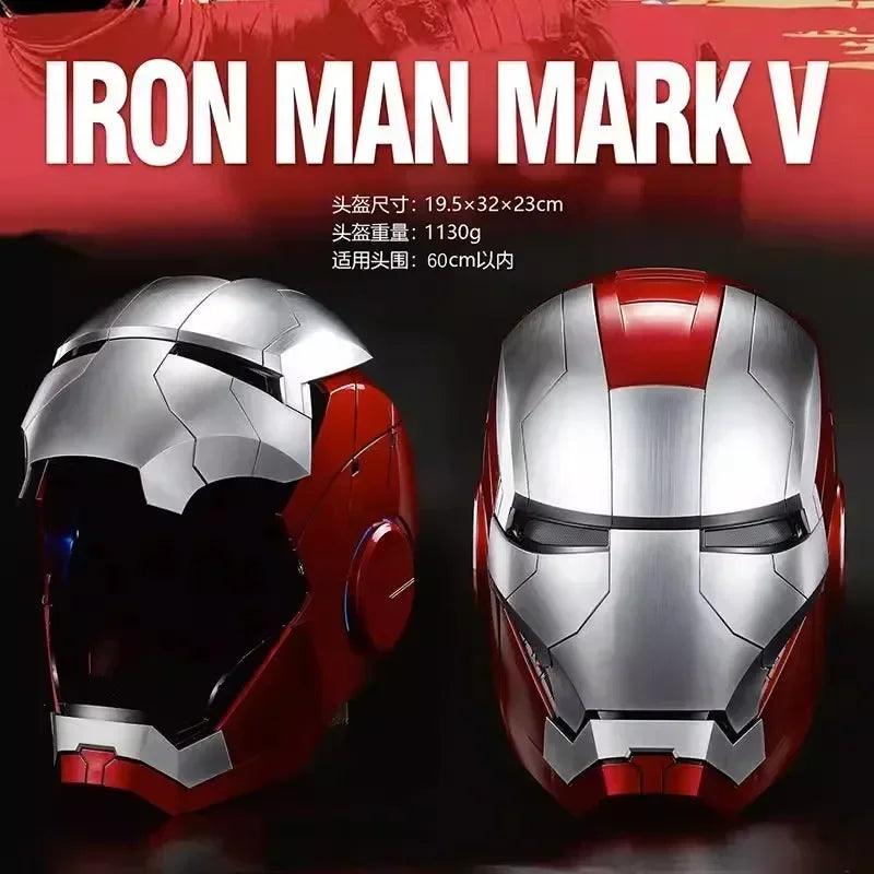 Iron Man Mk5 Helmet War 1:1 Machine Avengers Cosplay Electric Open Close Chinese English Voice Remote Control Birthday Toy Gifts - NTKSTORE