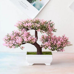 Artificial Plants Bonsai Small Tree Pot Fake Plant Flowers Potted Ornaments For Home Room Table Decoration Hotel Garden Decor - NTKSTORE