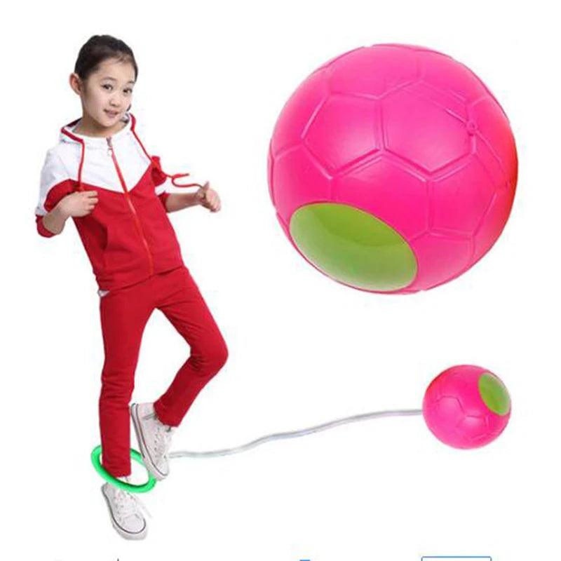 1PC Skip Ball Outdoor Fun Toy Ball Classical Skipping Toy Exercise coordination and balance hop jump playground may toy ball - NTKSTORE