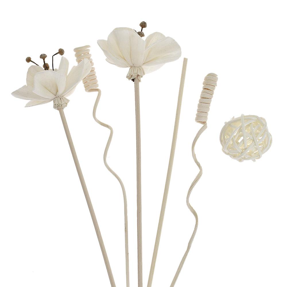 NEW 6PCS/8PCS/9PCS Artificial Flower Rattan Reed Fragrance Aroma Diffuser Refill Stick DIY Floral - NTKSTORE