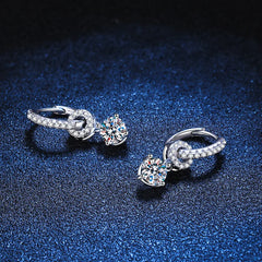 S925 Moissanite earrings, elegant and sexy design style, suitable for Thanksgiving Christmas wedding gifts or daily wear. - NTKSTORE