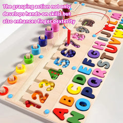 Montessori Wooden Toys Preschool Children Delight Puzzles Games Toys Early Educational Colors Numbers Shape Matching Toys Gifts