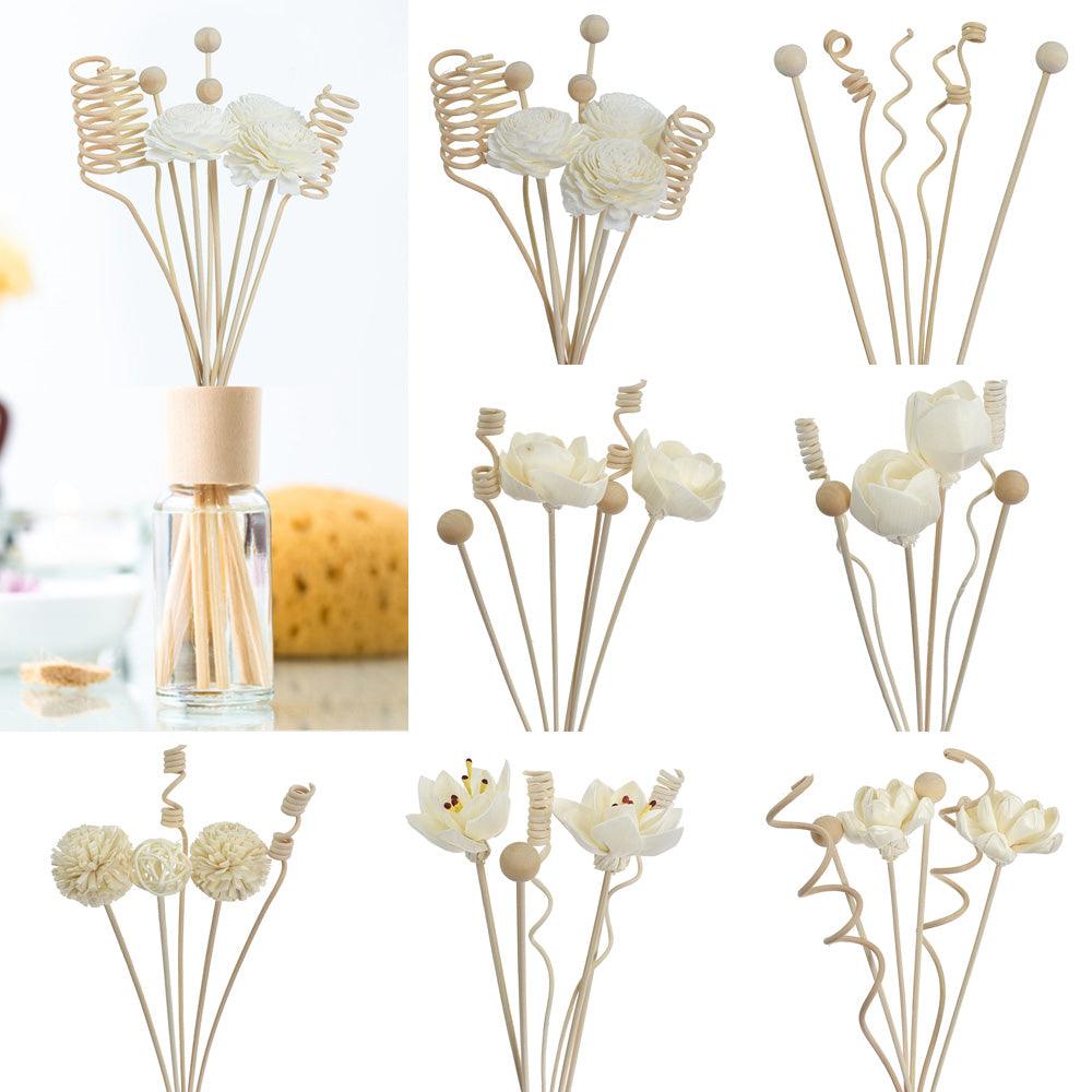 NEW 6PCS/8PCS/9PCS Artificial Flower Rattan Reed Fragrance Aroma Diffuser Refill Stick DIY Floral - NTKSTORE