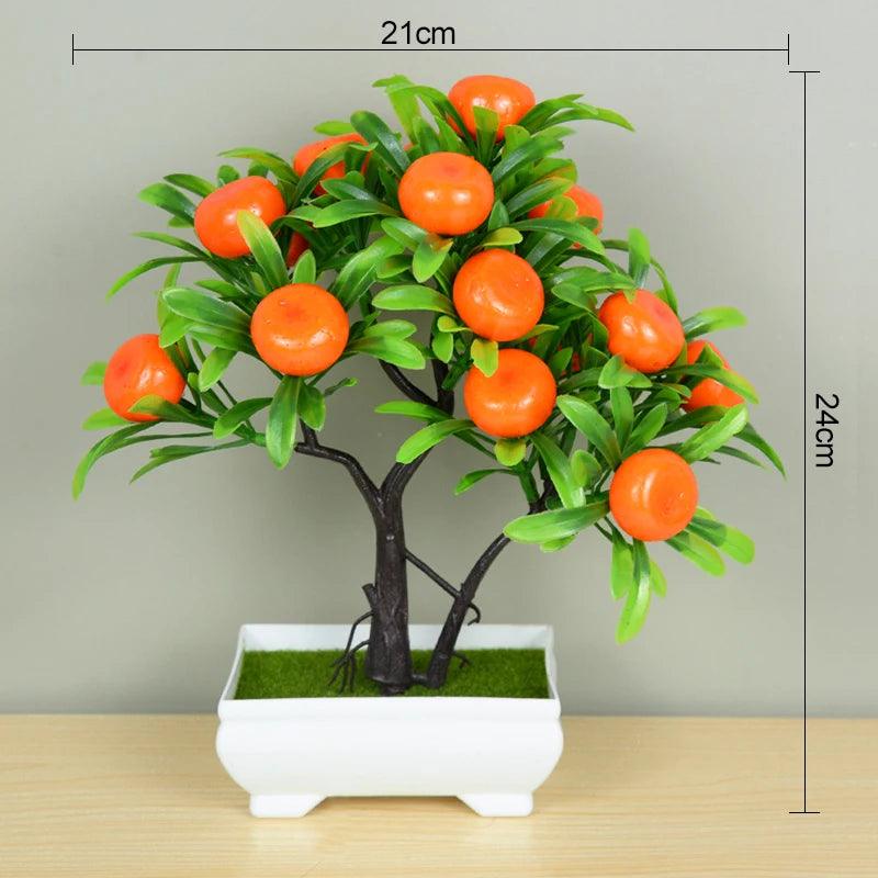 Artificial Plants Bonsai Small Tree Pot Fake Plant Flowers Potted Ornaments For Home Room Table Decoration Hotel Garden Decor - NTKSTORE