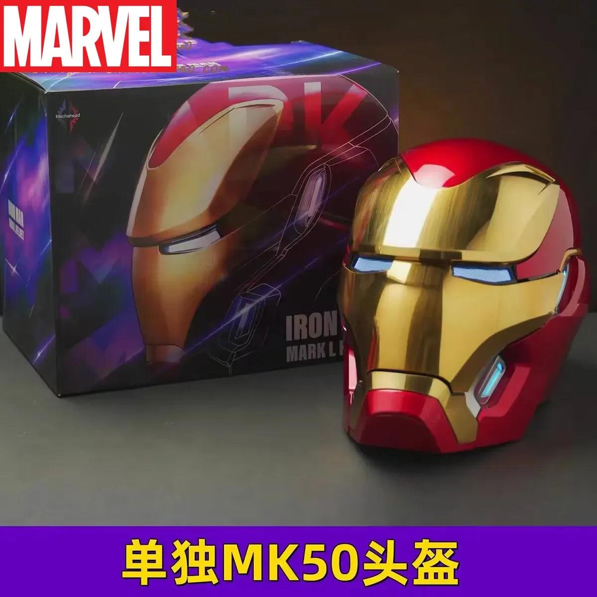 Iron Man 1:1 Mk50 Mk5 Helmet Voice Control Eyes With Light Avengers Electric Model Toys For Adult Technology Wearable Xmas Gift - NTKSTORE