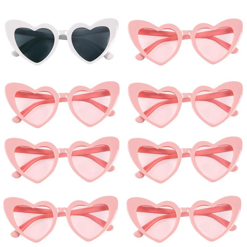 Heart Shaped Sunglasses for Women Retro Cat Eye Sunglasses Wedding Engagement Decoration Shopping Traveling Party Accessories - NTKSTORE