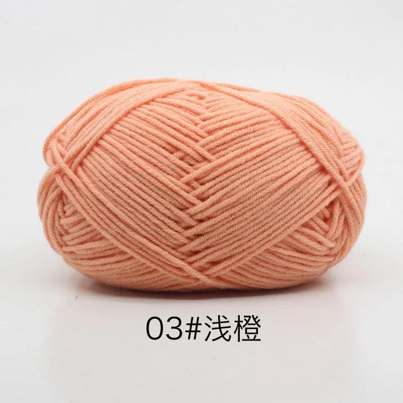 40-50g/Set 4ply Milk Cotton Knitting Yarn Needlework Dyed Lanas For Crochet Craft Sweater Hat Dolls At Low Price - NTKSTORE