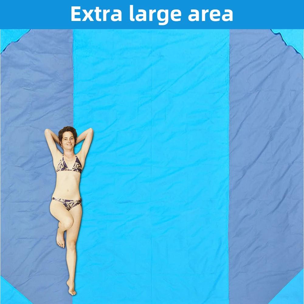 Waterproof Beach Mat Extra Large Outdoor Camping Mat Blanket Folding Sand Free Pocket Mattress Portable Lightweight Picnic Mat - NTKSTORE