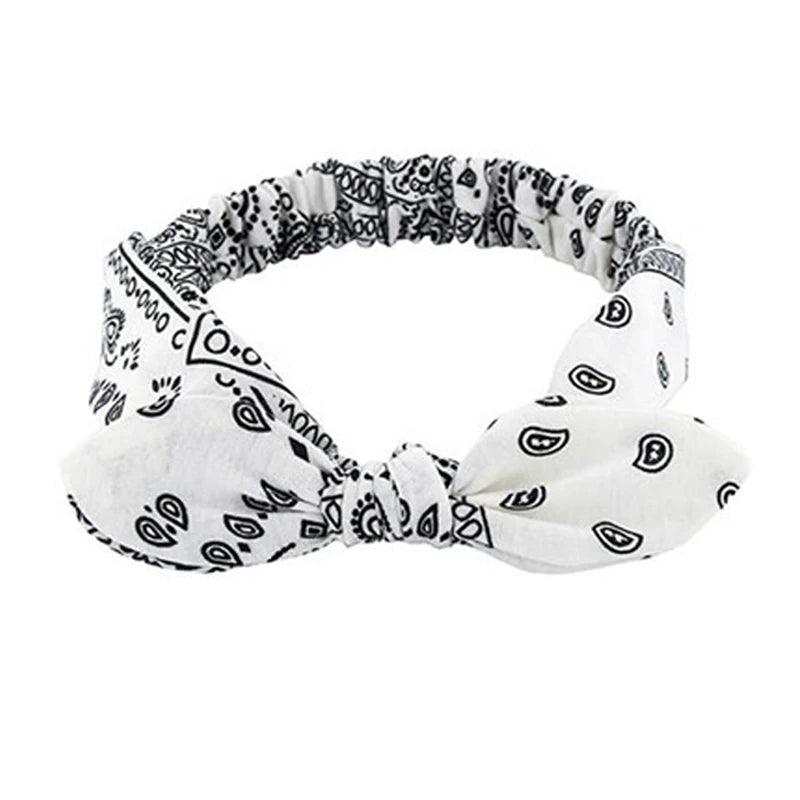 New Boho Women Soft Solid Print Headbands Vintage Cross Knot Elastic Hairbands Turban Bandanas Girls Hair Bands Hair Accessories - NTKSTORE