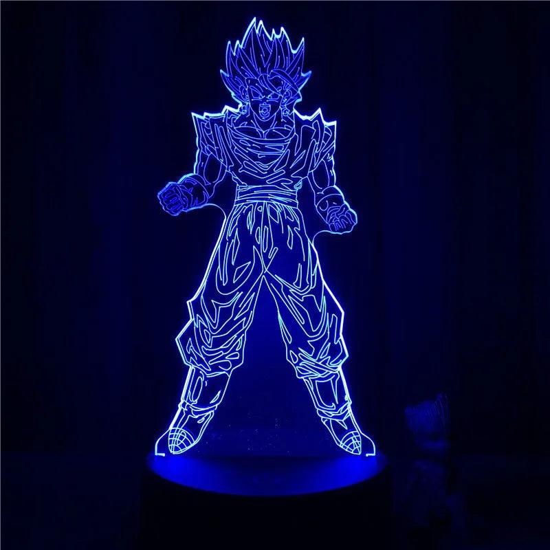 Anime Goku Vegeta Dragon Ball Z Super Saiyan 3D Lamp LED Night Light Goku Jiren Broly Table Lamp Gift 7 Colors - NTKSTORE