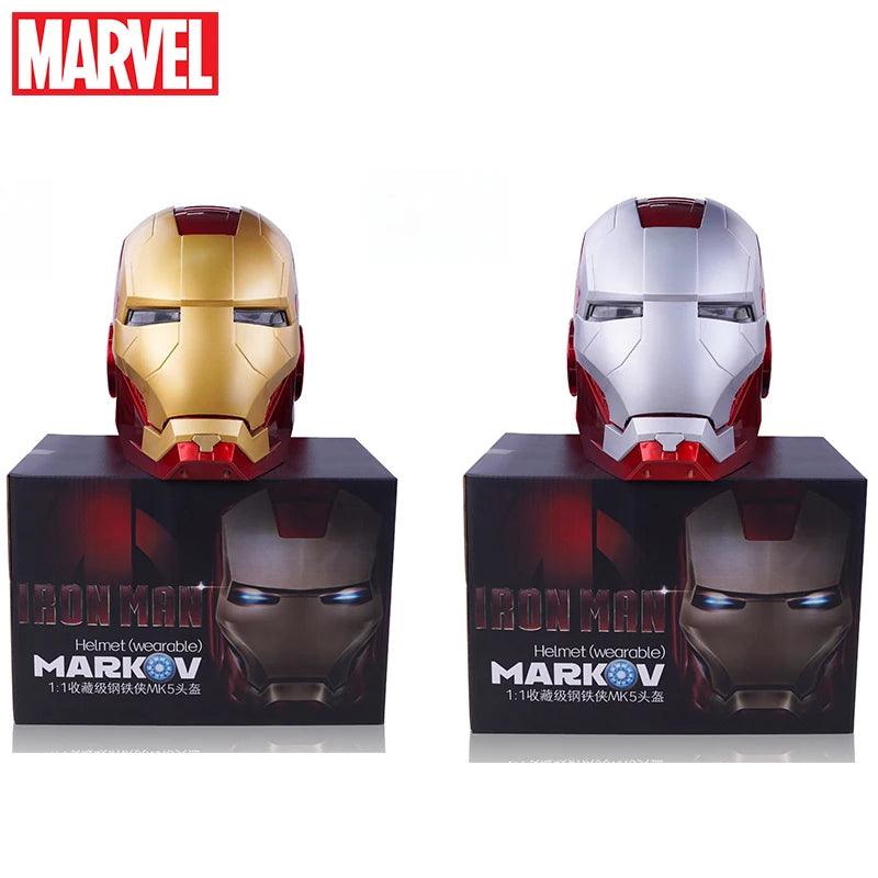 Hot 60cm Iron Man 1:1 Cosplay Helmet Marvel Avengers Light Led Ironman Mask Action Figure Model Toy Child Adult Christmas Gift - NTKSTORE