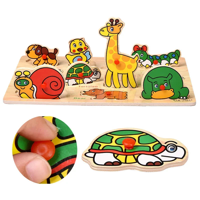 Montessori Baby Puzzle Educational Toys For Children Baby Game Puzzle Board Jigsaw Child Puzzle Wooden Puzzles For Kids 2 3 Year