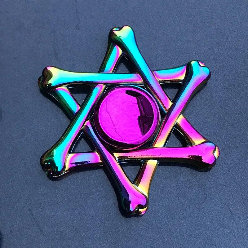 Rainbow Fidget Metal Spinner Colorful Finger Spinners High Speed Hand Spinners Fidget Toys for Stress Anxiety Relief for Adults - NTKSTORE