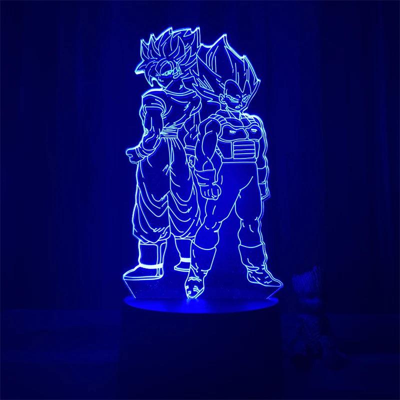 Anime Goku Vegeta Dragon Ball Z Super Saiyan 3D Lamp LED Night Light Goku Jiren Broly Table Lamp Gift 7 Colors - NTKSTORE