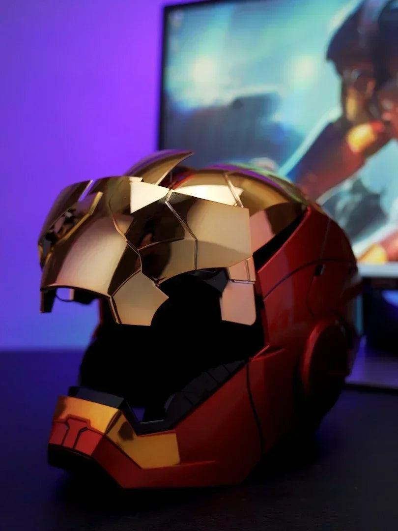 Iron Man Mk5 Helmet War 1:1 Machine Avengers Cosplay Electric Open Close Chinese English Voice Remote Control Birthday Toy Gifts - NTKSTORE