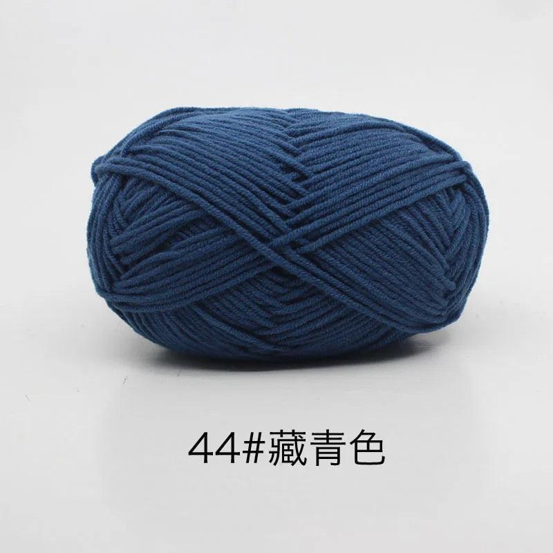 40-50g/Set 4ply Milk Cotton Knitting Yarn Needlework Dyed Lanas For Crochet Craft Sweater Hat Dolls At Low Price - NTKSTORE