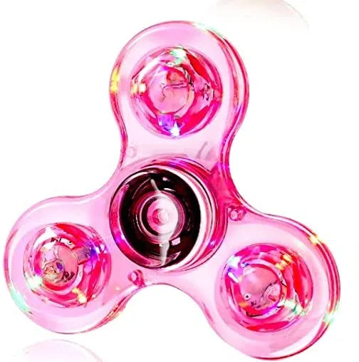 Crystal Luminous LED light Fidget Spinner Hand Top Spinners Glow in Dark EDC Stress Relief Toys Kinetic Gyroscope for Children - NTKSTORE