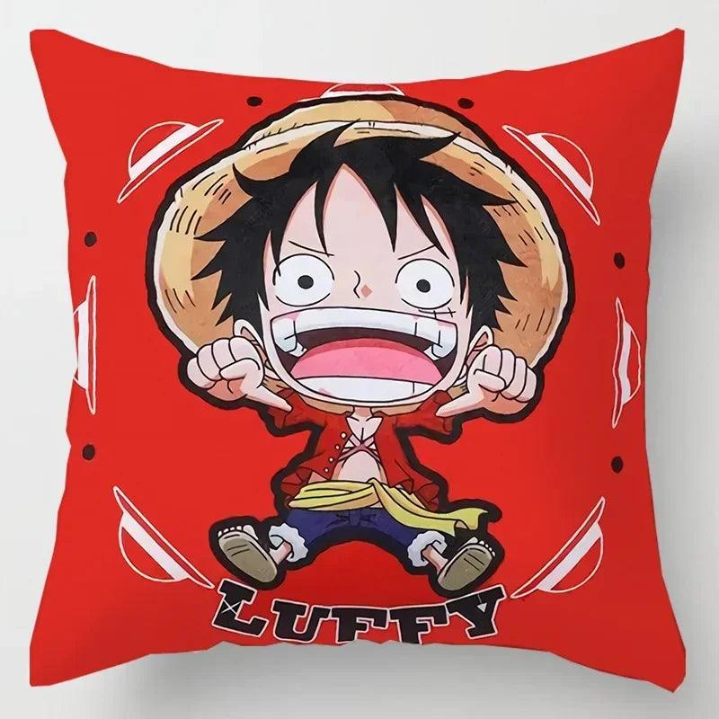 Hot Anime One Piece Luffy Figure Toys Cartoon Zoro Tony Chopper Printed Pillows Cover Birthday Party Decoration Toys Gift 45cm - NTKSTORE