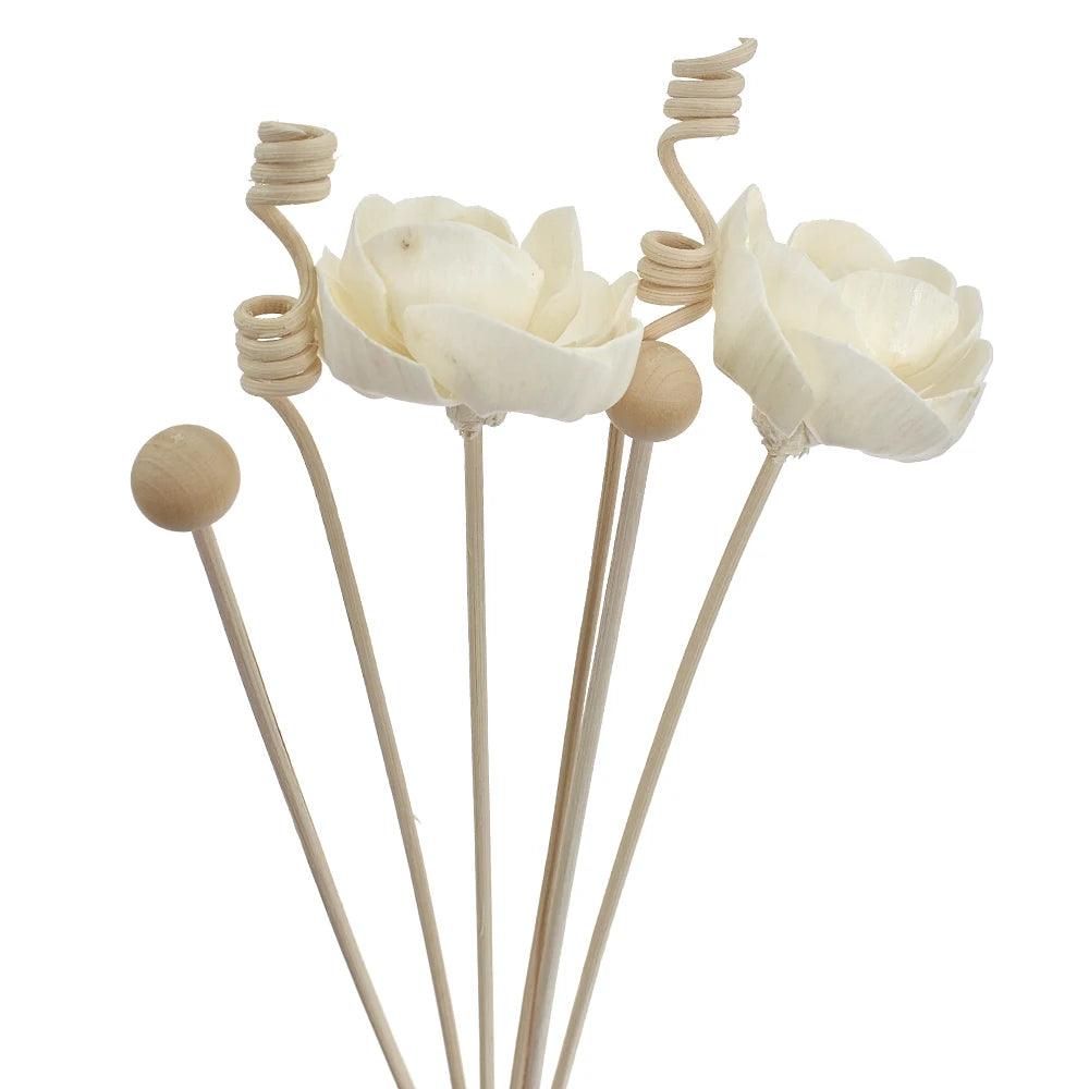 NEW 6PCS/8PCS/9PCS Artificial Flower Rattan Reed Fragrance Aroma Diffuser Refill Stick DIY Floral - NTKSTORE