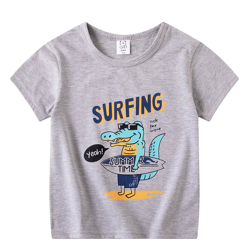 Children's Clothing Boys Girls T-Shirt Kids Clothes Cartoon Summer Tops Long Sleeve Baby Clothing Spring Cotton Ropa De Niña - NTKSTORE