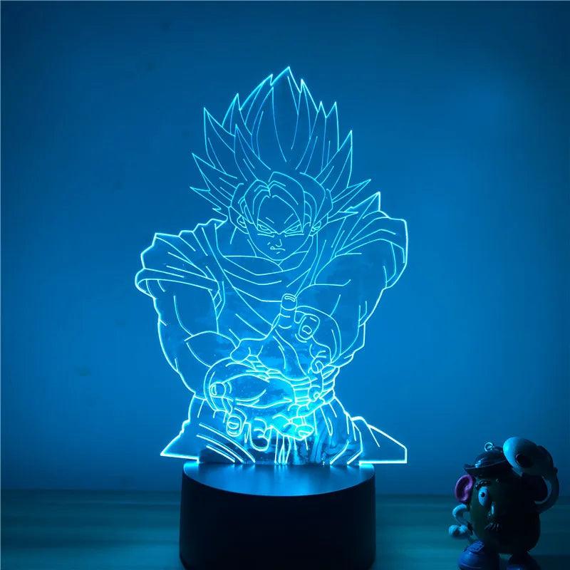 Anime Goku Vegeta Dragon Ball Z Super Saiyan 3D Lamp LED Night Light Goku Jiren Broly Table Lamp Gift 7 Colors - NTKSTORE