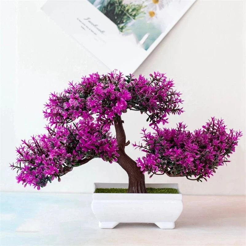 Artificial Plants Bonsai Small Tree Pot Fake Plant Flowers Potted Ornaments For Home Room Table Decoration Hotel Garden Decor - NTKSTORE