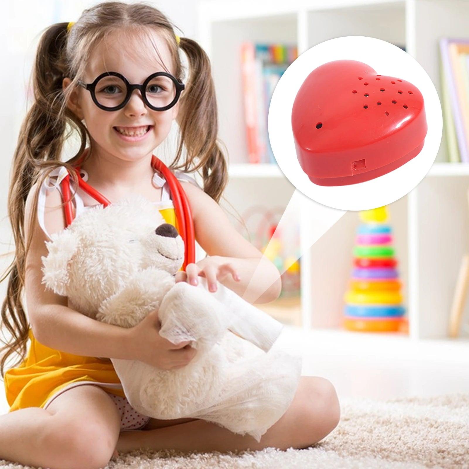 Heart Shaped Voice Recorder Programmable Sound Button 30 Seconds Recording Mini Recorder For Plush Toy Stuffed Animals Doll - NTKSTORE