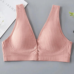 Female Mom Nursing Bra Cotton Maternity Thin Women Breastfeeding Underwear Front Open Buckle Breathable Ladies Women Brassiere - NTKSTORE