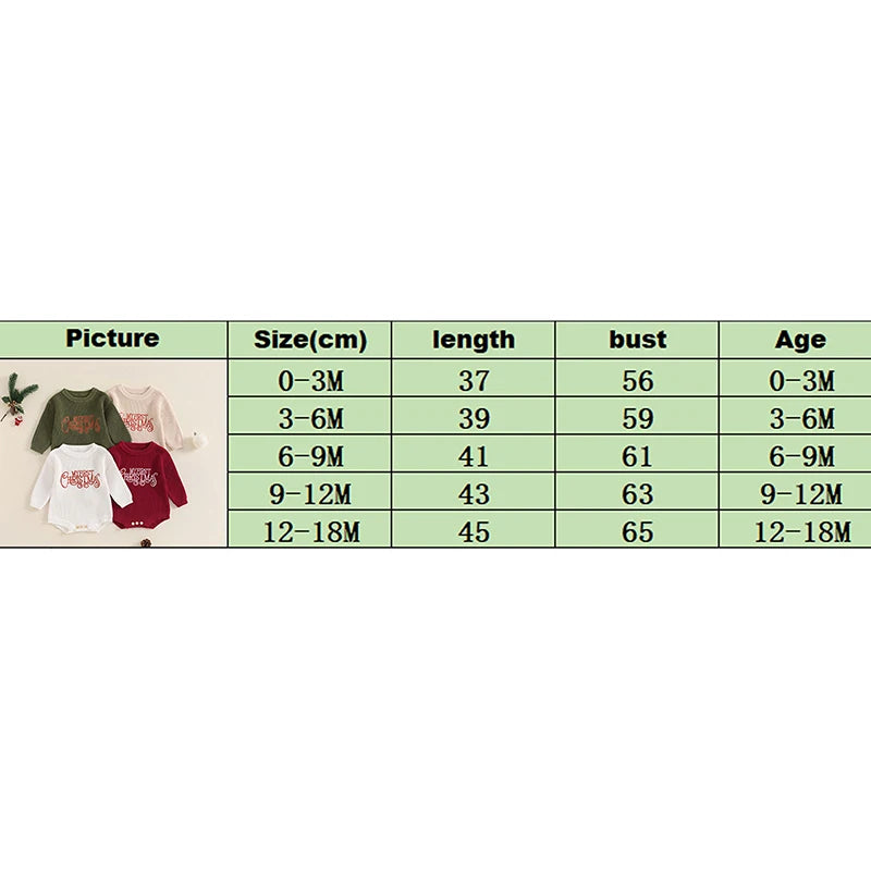 Newborn Christmas Autumn Winter Rompers Baby Boys Girls Letter Embroidery O-neck Long Sleeve Knitted Sweaters Rompers