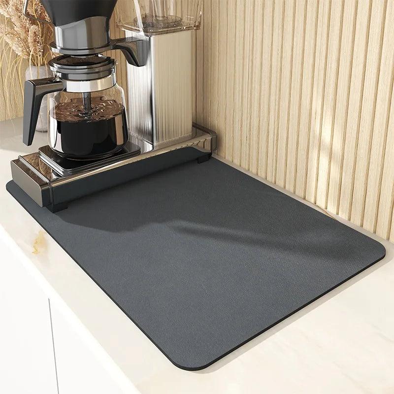 Super Absorbent Large Kitchen Absorbent Mat Antiskid Draining Coffee Dish Drying Mat Quick Dry Bathroom Drain Pad Tableware Mat - NTKSTORE