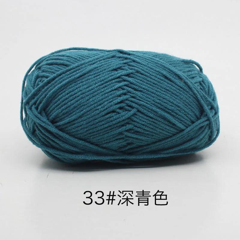 40-50g/Set 4ply Milk Cotton Knitting Yarn Needlework Dyed Lanas For Crochet Craft Sweater Hat Dolls At Low Price - NTKSTORE