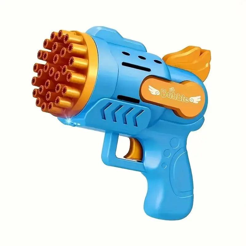 Light-Up Bubble Gun - 29-Hole Gatling Blaster for Boys & Girls 6-14 Years Old (Battery & Bubble Liquid Not Included) - NTKSTORE