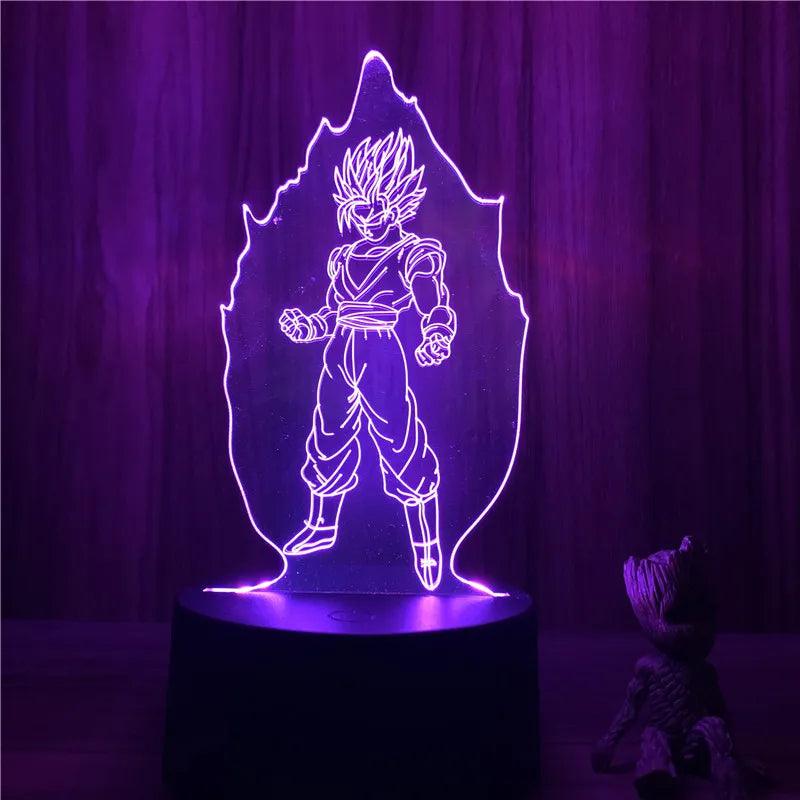 Anime Goku Vegeta Dragon Ball Z Super Saiyan 3D Lamp LED Night Light Goku Jiren Broly Table Lamp Gift 7 Colors - NTKSTORE