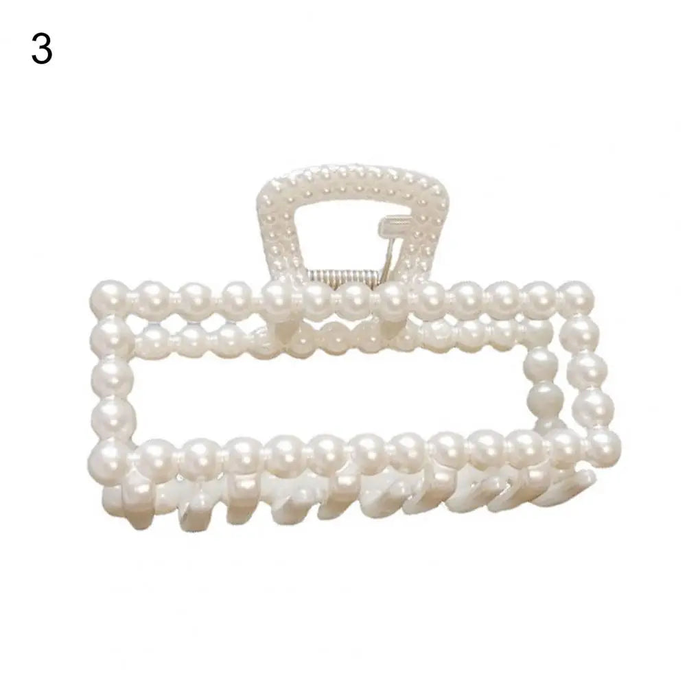 Hair Claw Clip Beautiful Fashion Women Large Hair Grip Imitation Pearl Hair Clamp - NTKSTORE