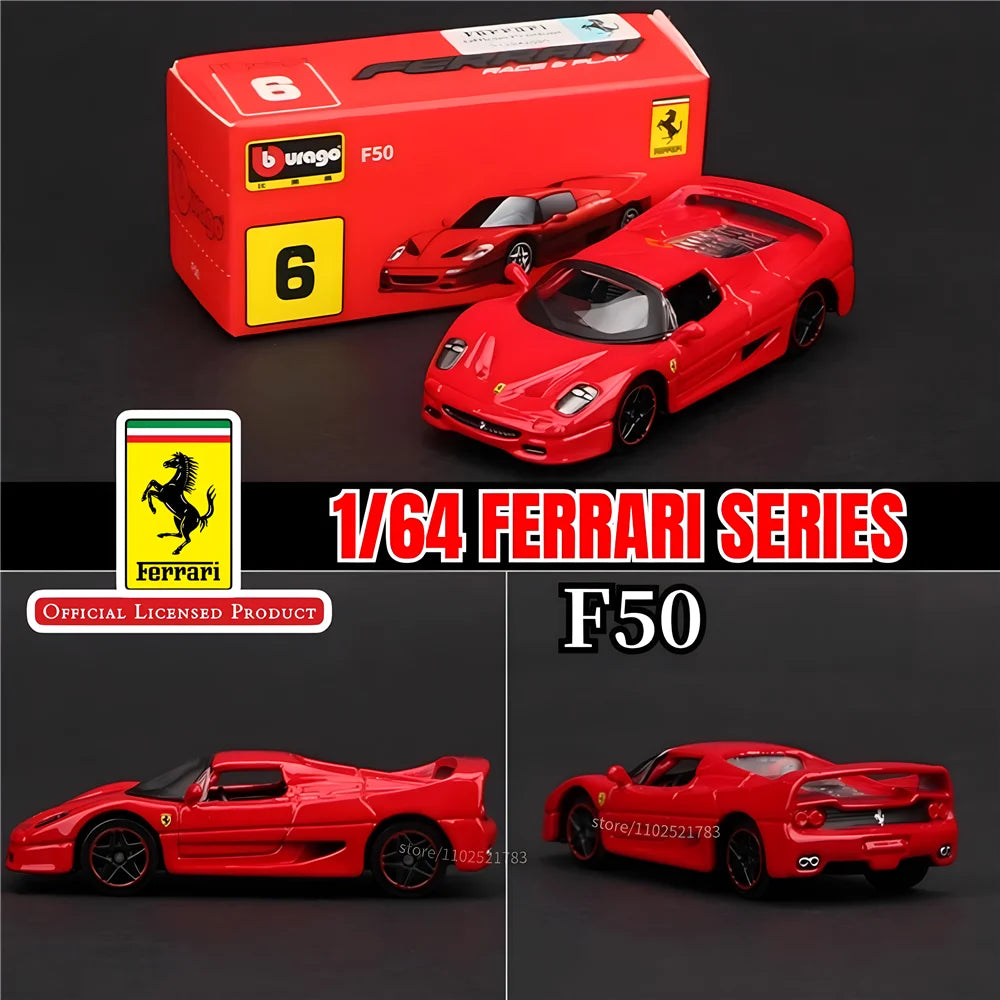 Bburago 1:64 Ferrari SF90 Stradale Replica Car Model, Scale F40 F50 458 488 Enzo Laferrari Diecast Miniature Art Kid Boy Toy - NTKSTORE