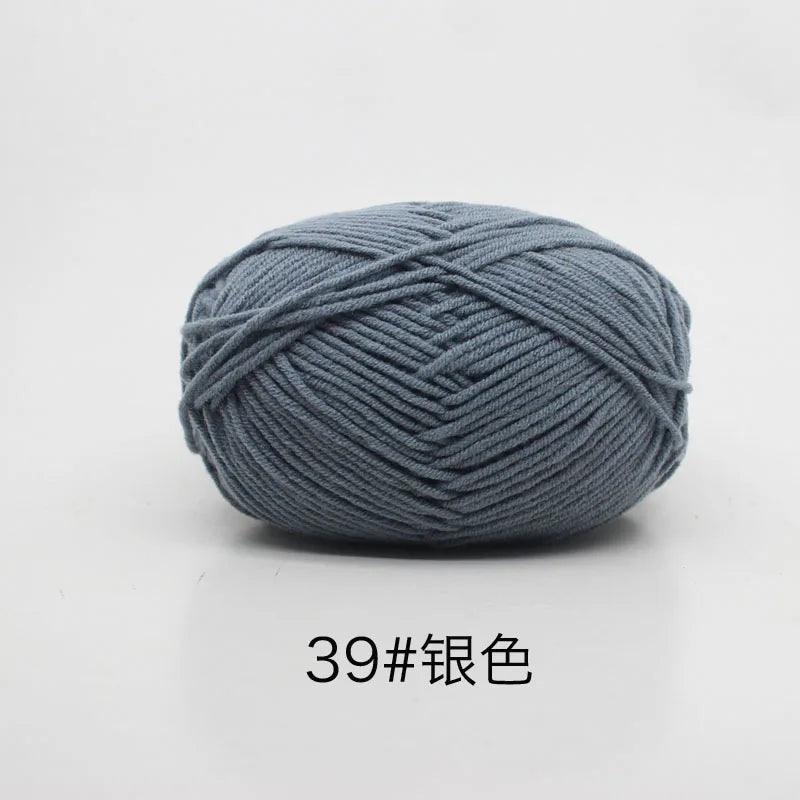 40-50g/Set 4ply Milk Cotton Knitting Yarn Needlework Dyed Lanas For Crochet Craft Sweater Hat Dolls At Low Price - NTKSTORE