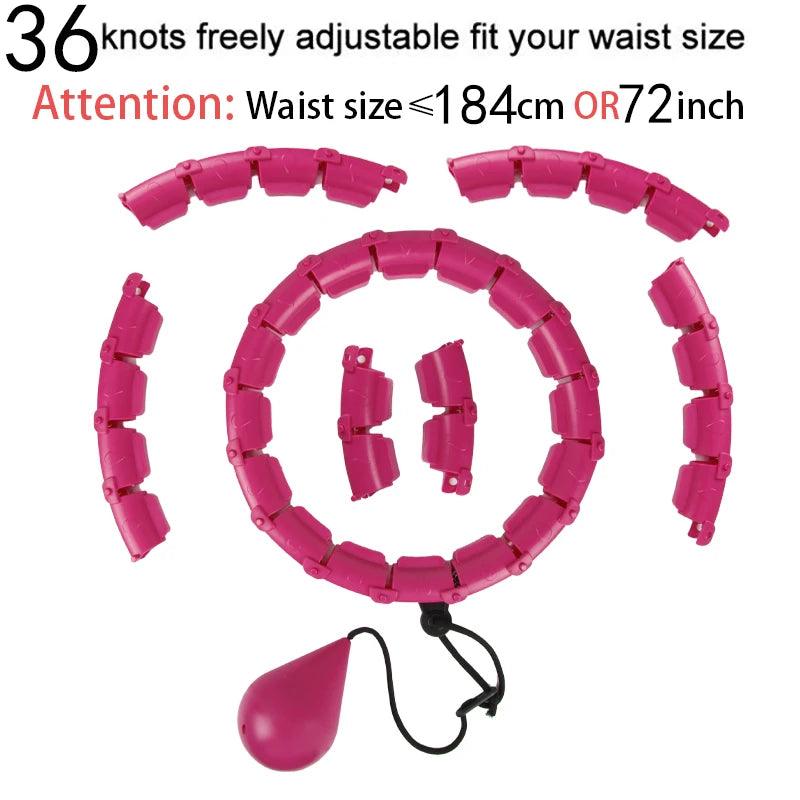 32/20/24/28 Section Adjustable Sport Hoops Abdominal Waist Exercise Detachable Hoola Massage Fitness Hoop Training Weight Loss - NTKSTORE